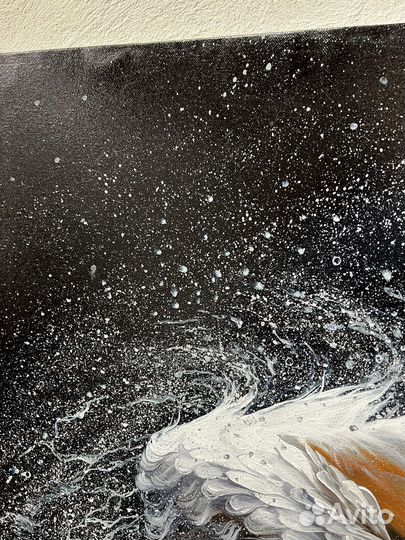 Картина маслом «Лебедь» (90*120)