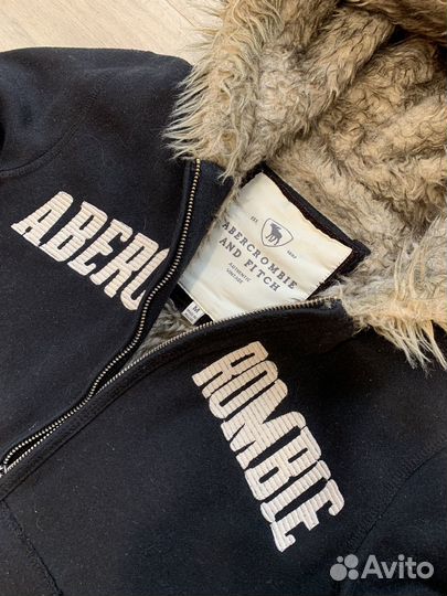 Зип худи с мехом abercrombie and fitch