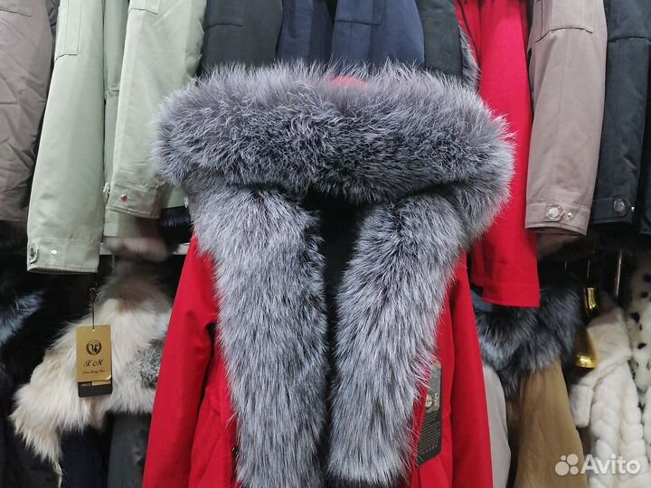Парка с натуральным мехом