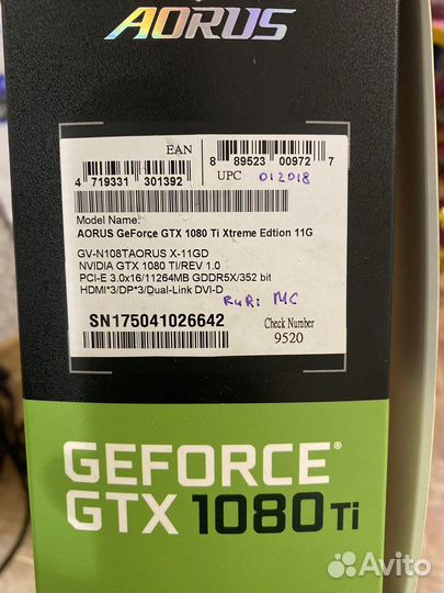 Видеокарта gtx 1080 ti