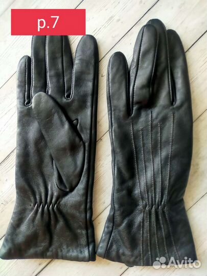 Перчатки женские кожаные новые