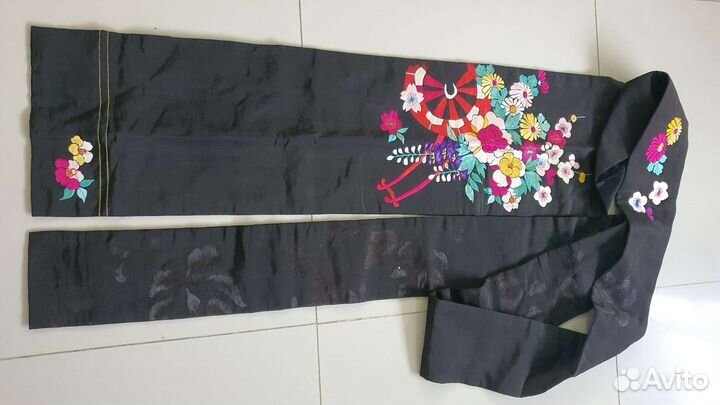 Пояс Оби для кимоно,Япония,парча шелк винтаж