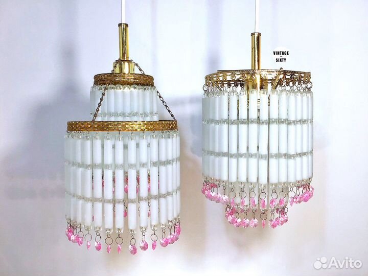 Светильник подвесной винтаж СССР Чехословакия