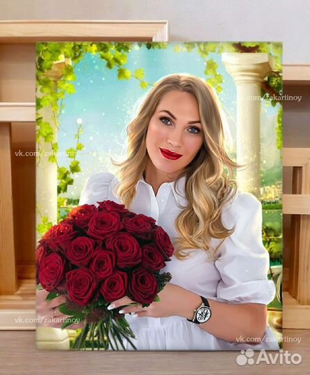 Печать фото на холсте. Стилизованные портреты