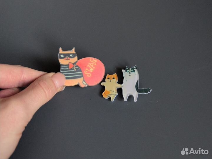 Значки котики набор пакетом