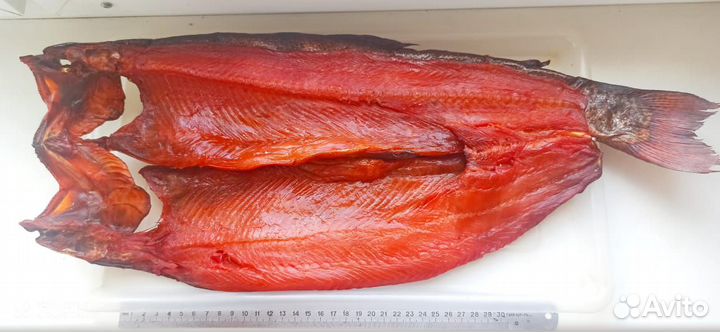 Рыба красная копчёная.форель х/к натуральная