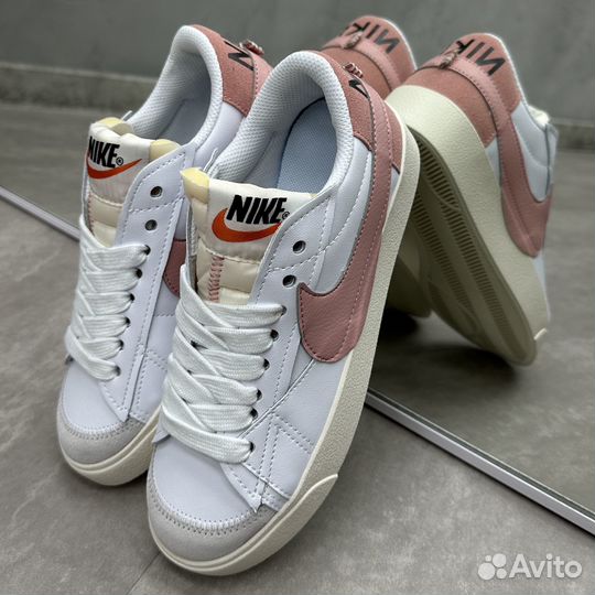 Кеды Nike Blazer Low 77 Jumbo White Pink Oxford