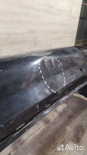 Бампер задний под парктроники Audi С 2015 По 2020