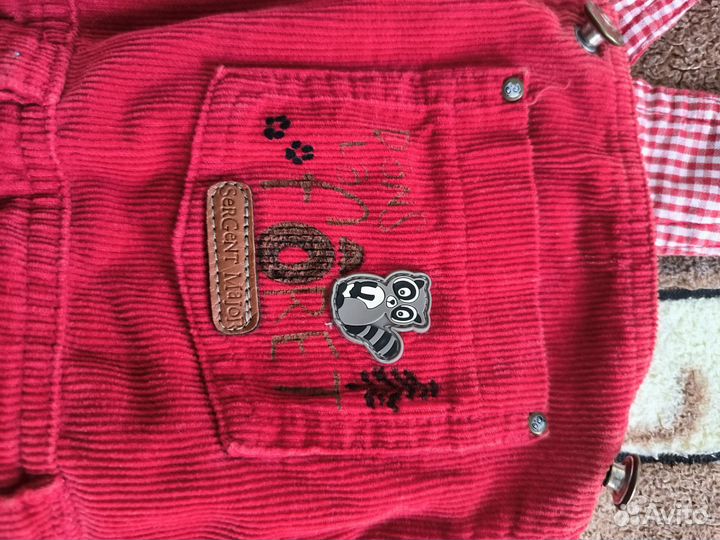 Вельветовый комбинезон 74