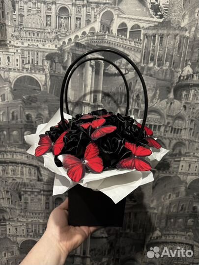 Букет из атласных лент