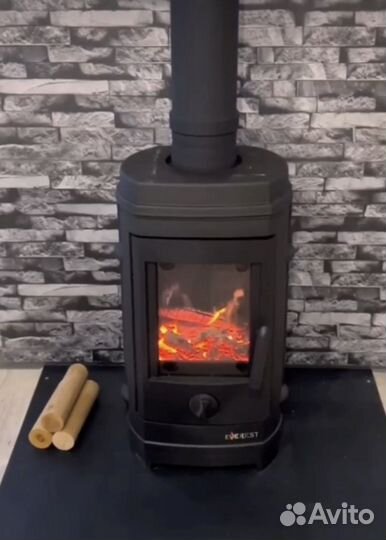 Печь камин чугунная