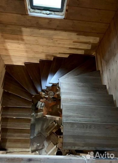 Перила деревянные с монтажем