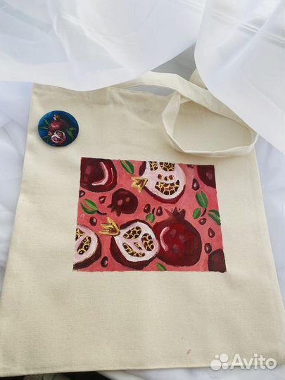 Сумки шопперы с ручной росписью