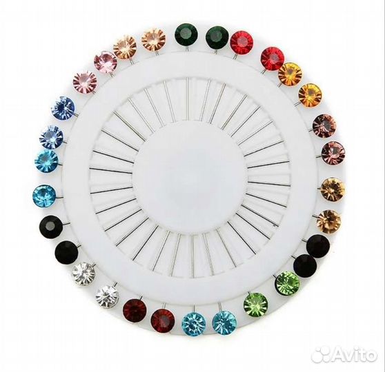 Булавки со стразами декоративные