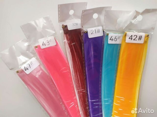 Заколки с прядями