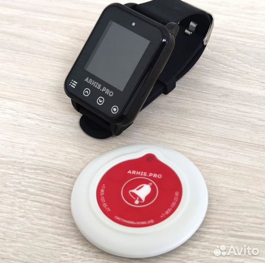 Влагозащищенный пейджер, кнопка вызова официанта