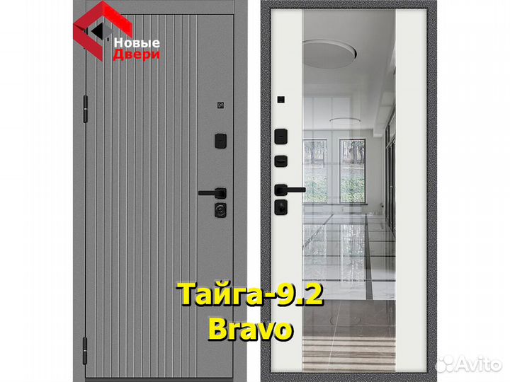 Дверь входная с зеркалом Тайга-9.2 Браво