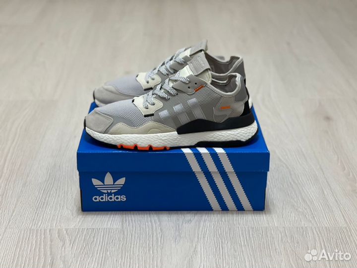 Кроссовки Adidas Nite Jogger Grey Orange (36-45)