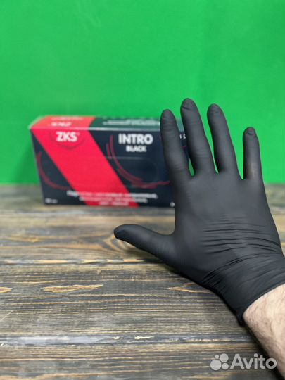 Перчатки нитриловые черные