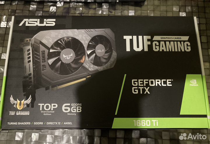 Видеокарта gtx 1660 ti 6gb Asus
