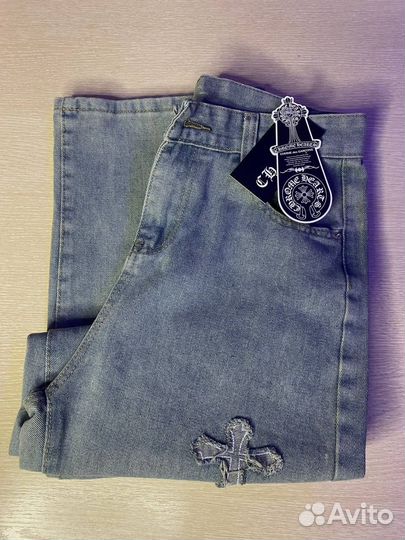 Джинсы Chrome Hearts светлые