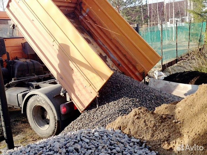 Песок щебень отсев пгс чернозём