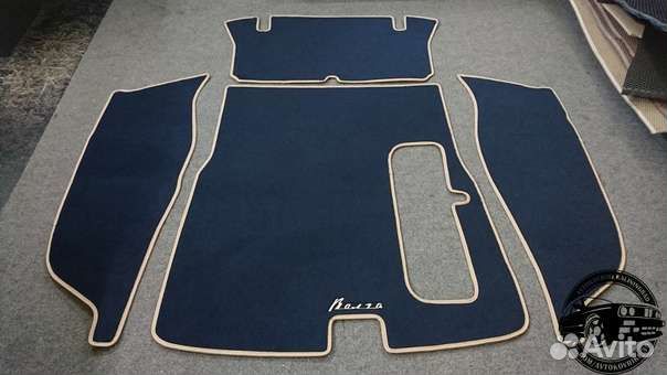Автоковрики в багажник на газ-21 1-2 серии, синие