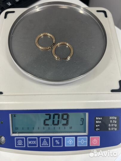 Золотые серьги 585 проба конго