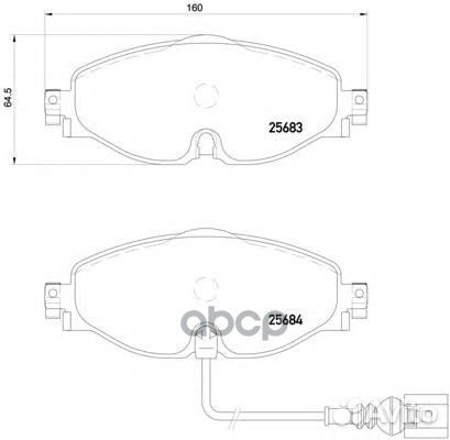 P85126 колодки дисковые передние A3, VW Golf V
