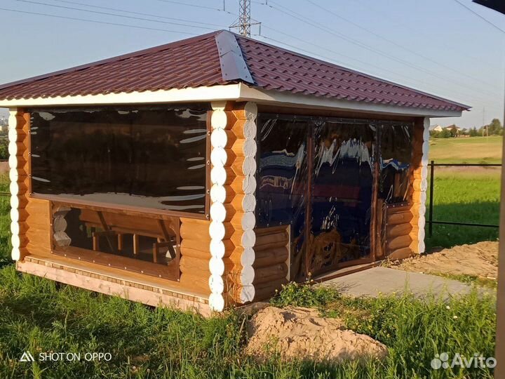 Мягкие пвх окна на беседку для террасы