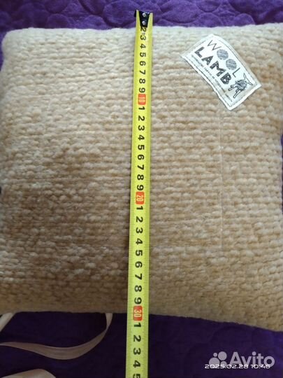 Плед и подушка из натуральной шерсти