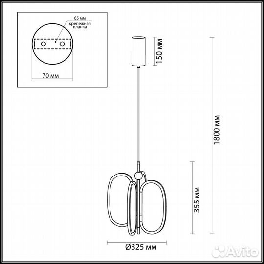 Подвесной светильник odeon light exclusive piuma 6