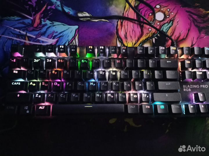 Игровая мех. клавиатура dexp Blazing PRO RGB