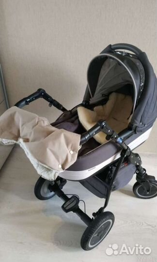 Коляска 2 в 1 adamex серая