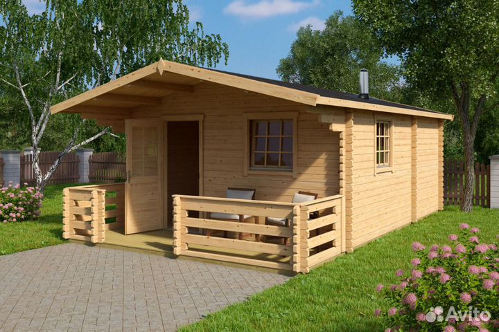 Двухкомнатный дачный дом 4*6 м (весна-осень)