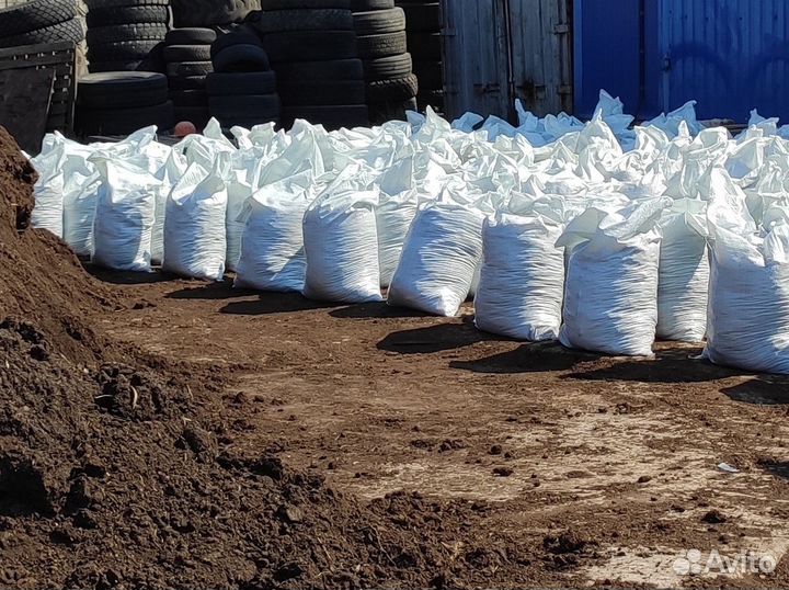 Плодородный грунт в мешках