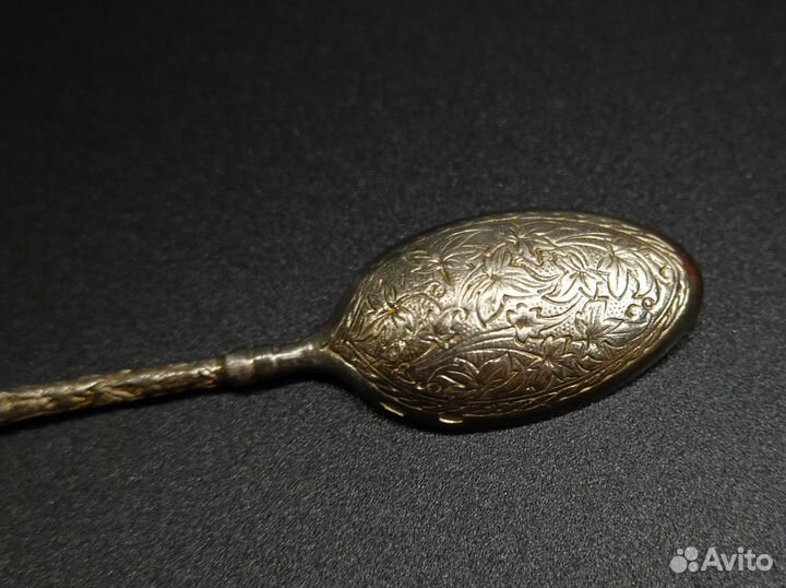 Крестильная детская ложка Ангел Херувим серебро