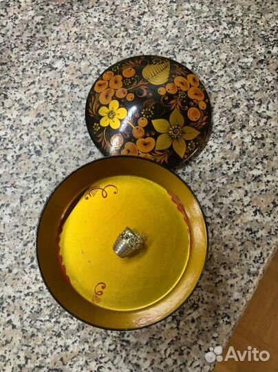 Шкатулка с хохоломской росписью СССР