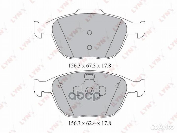 Колодки тормозные дисковые перед ford focus