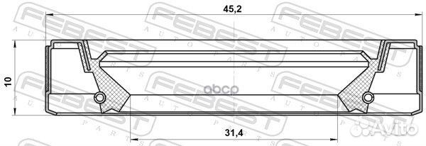 Сальник привода 31.4X45.2X10 nissan X-trail T32