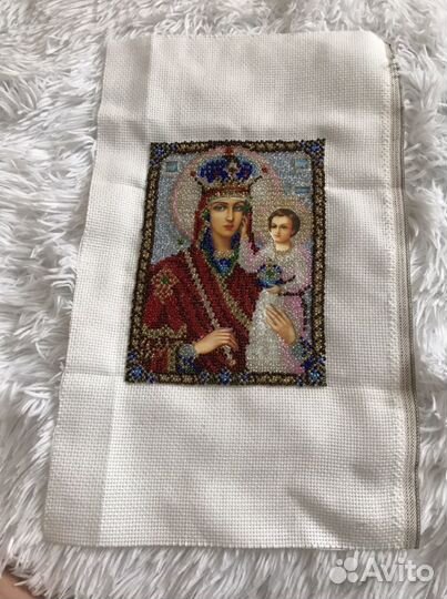 Вышивка икона бисер Пр. Богородица