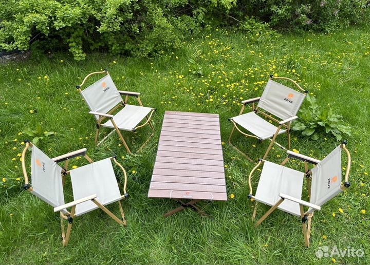 Туристический стол+ 4 стула (походныц компект)