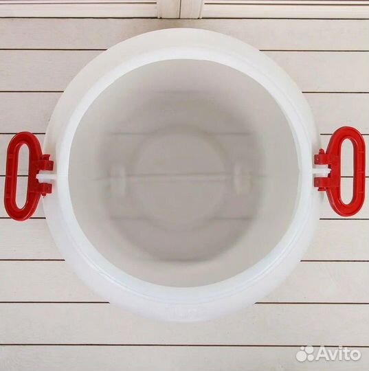 Бочка пластик белая с широким горлом 50 литров