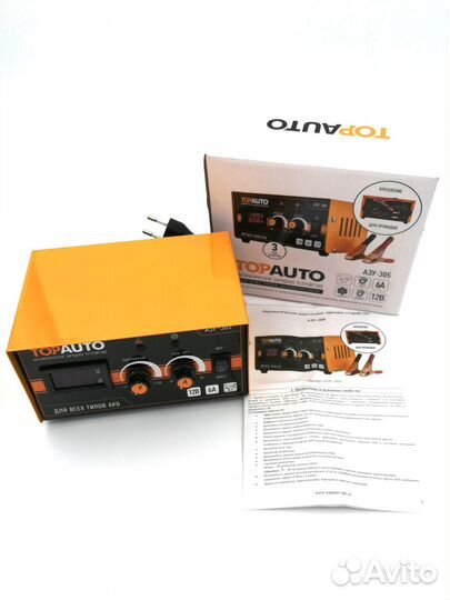 Зарядное устройство для акб 12В 10А Top Auto 305