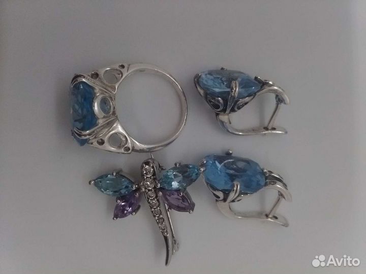 Украшения из серебра с камнями