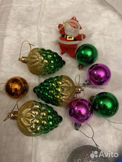 Елочные игрушки пластик пакетом