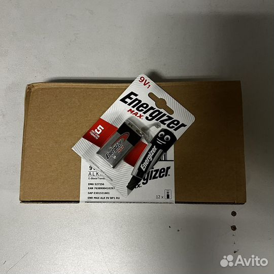 Батарейка 9v крона Energizer 9v-9b-6LR61