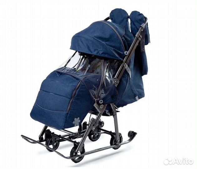 Санки Galaxy kids 3-3С джинс (Темно-Синий)