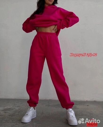 Женский флисовый спортивный костюм