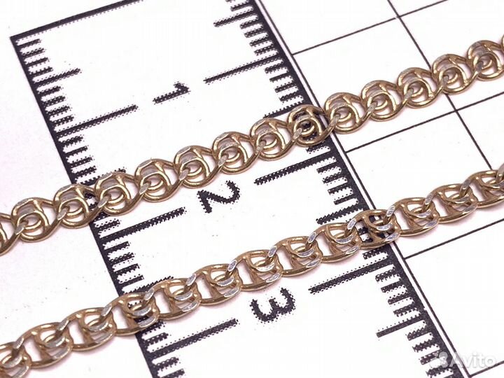 Браслет золотой новый 19 см (нс13)